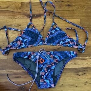 Colorful Patterned Bikini Set